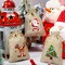 Christmas Gift Bags - 10ct Burlap Treat Bags - Drawstring Bags